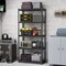 5-tier Metal Shelving Unit With Anti-slip Foot Pad Height Adjustable Shelves For Garage